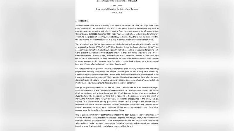 On locating statistics in the world of finding out