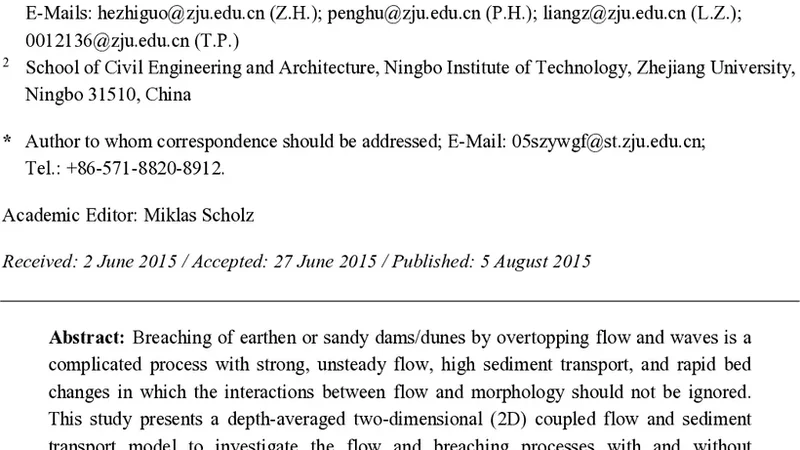 Modeling of Breaching Due to Overtopping Flow and Waves Based on Coupled   Flow and Sediment Transport