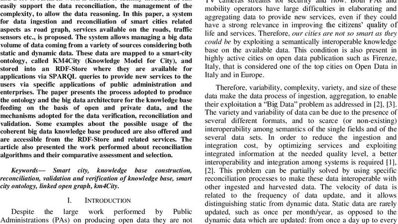 Km4City Ontology Building vs Data Harvesting and Cleaning for Smart-city   Services
