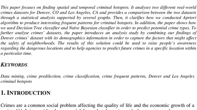 Crime Prediction Based On Crime Types And Using Spatial And Temporal   Criminal Hotspots