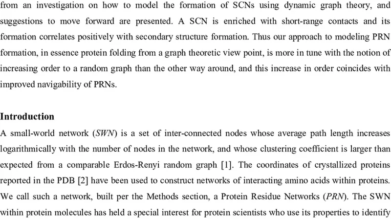 The short-cut network within protein residue networks