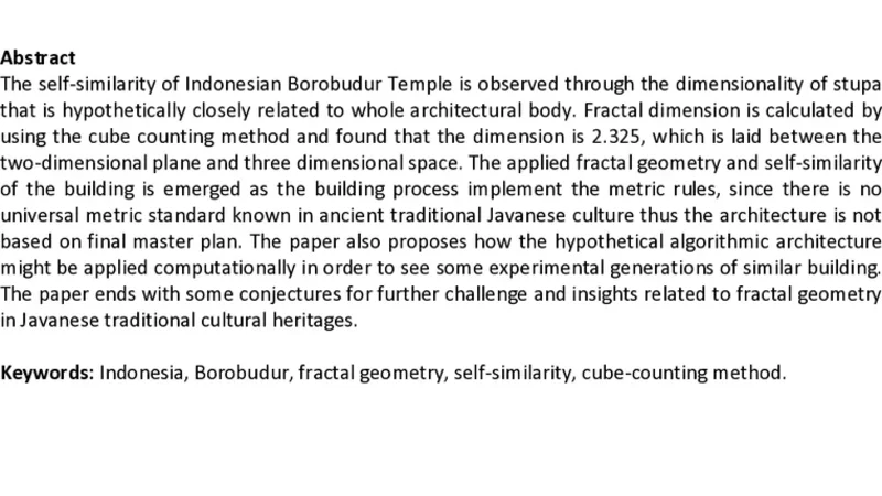 Borobudur was Built Algorithmically