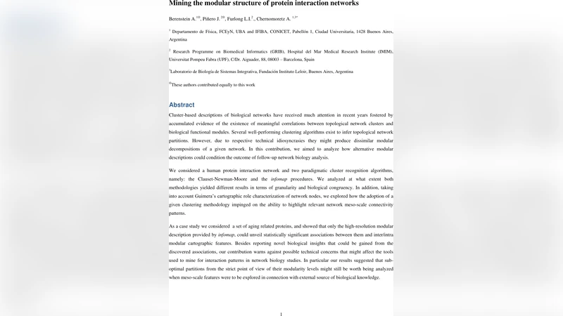 Mining the modular structure of protein interaction networks