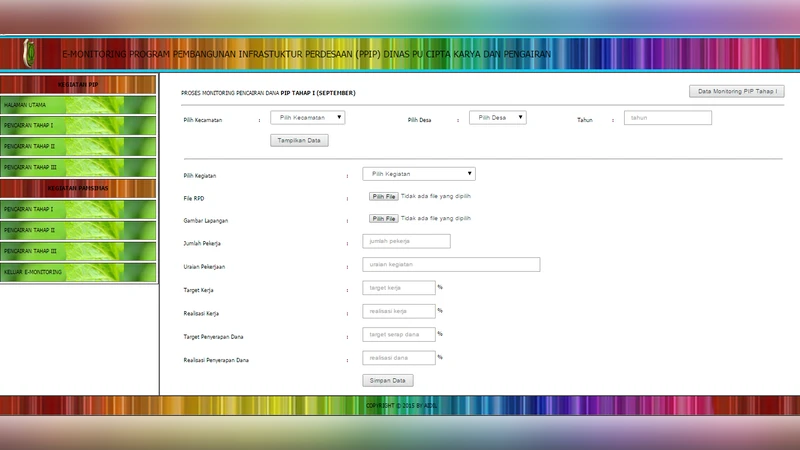 E-Monitoring Program Pembangunan Infrastruktur Perdesaan (PPIP) pada   Dinas PU Cipta Karya dan Pengairan Kabupaten Muba