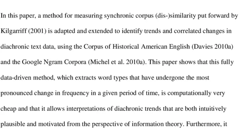 A fully data-driven method to identify (correlated) changes in   diachronic corpora