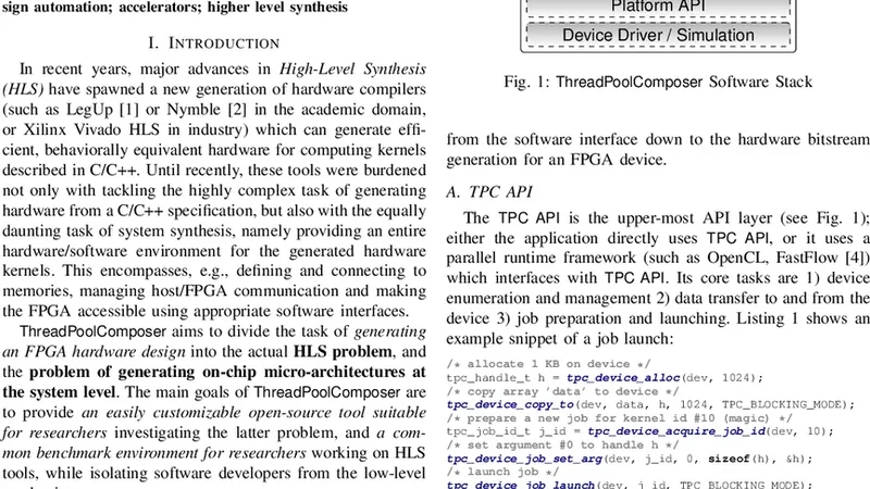 ThreadPoolComposer - An Open-Source FPGA Toolchain for Software   Developers