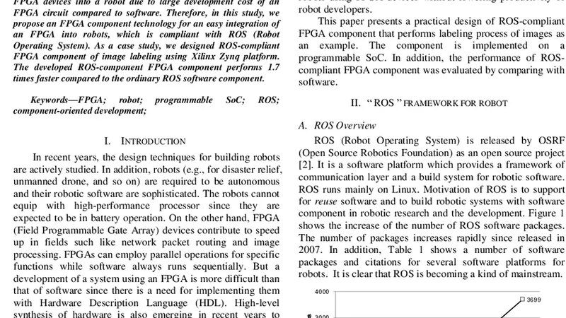 Proposal of ROS-compliant FPGA Component for Low-Power Robotic Systems