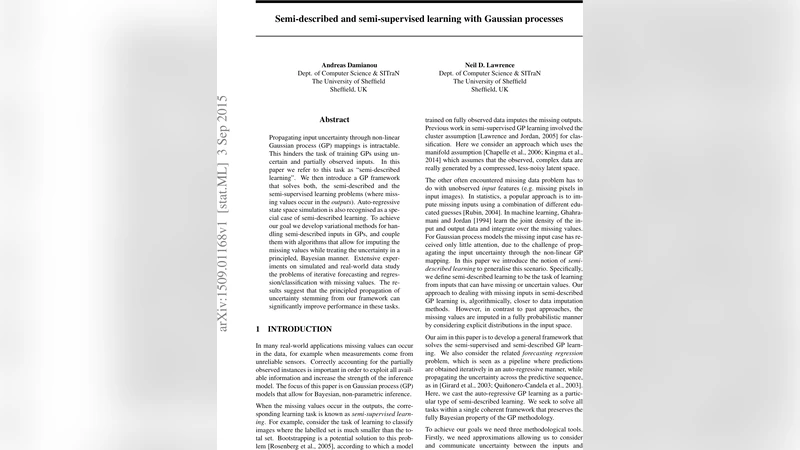 Semi-described and semi-supervised learning with Gaussian processes