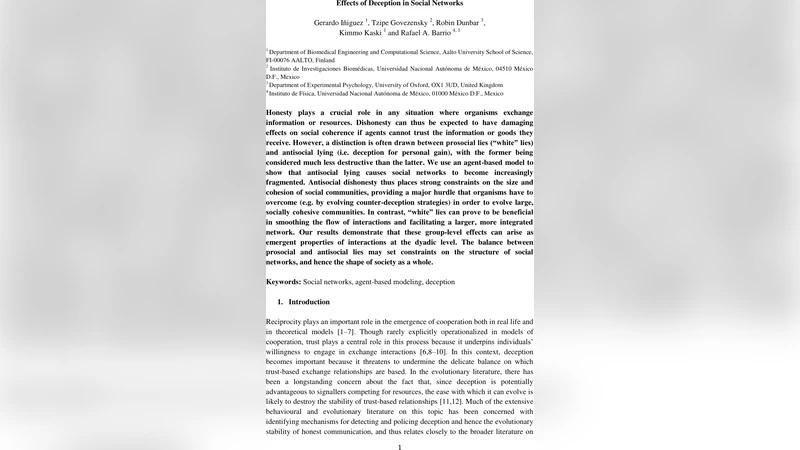 Effects of Deception in Social Networks