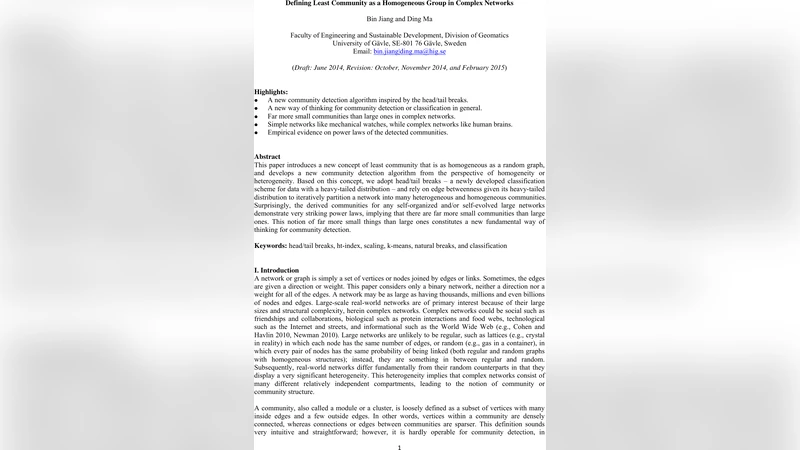 Defining Least Community as a Homogeneous Group in Complex Networks