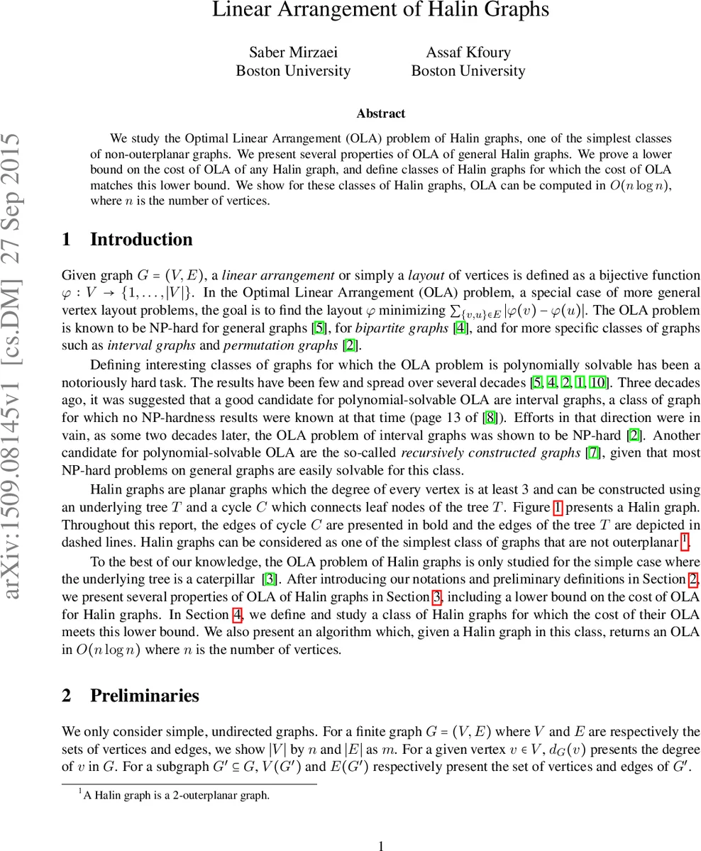 Linear Arrangement of Halin Graphs