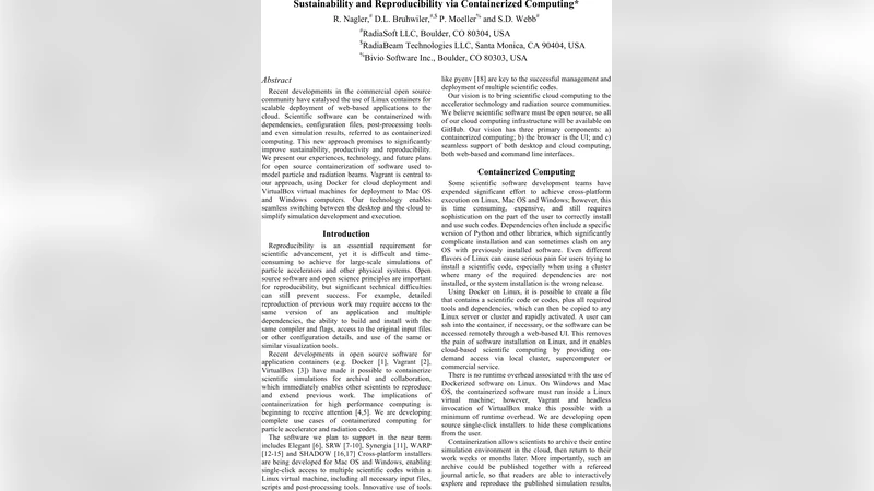 Sustainability and Reproducibility via Containerized Computing