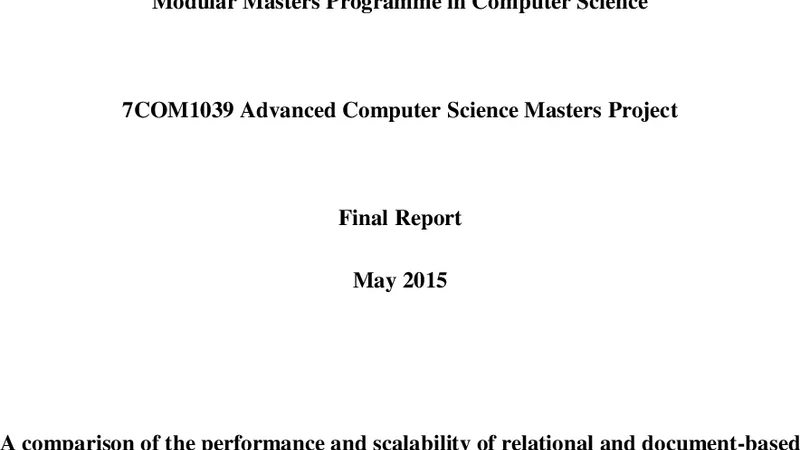 A comparison of the performance and scalability of relational and   document-based web-systems for large scale applications in a rehabilitation   context