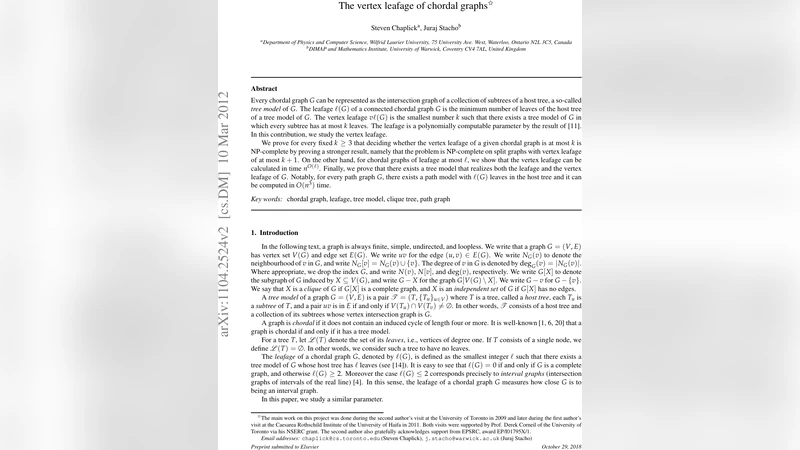 The vertex leafage of chordal graphs