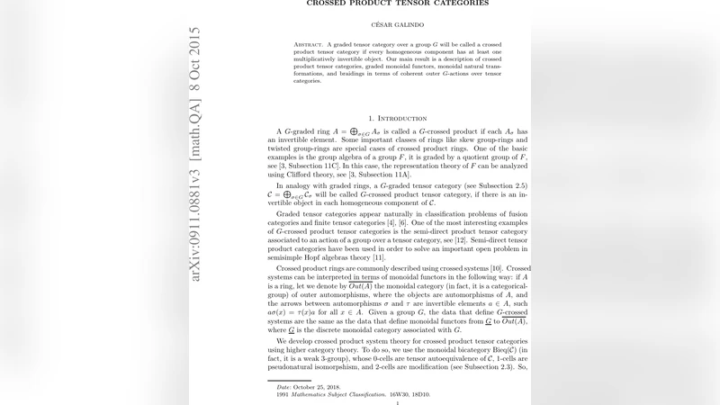 Crossed product tensor categories
