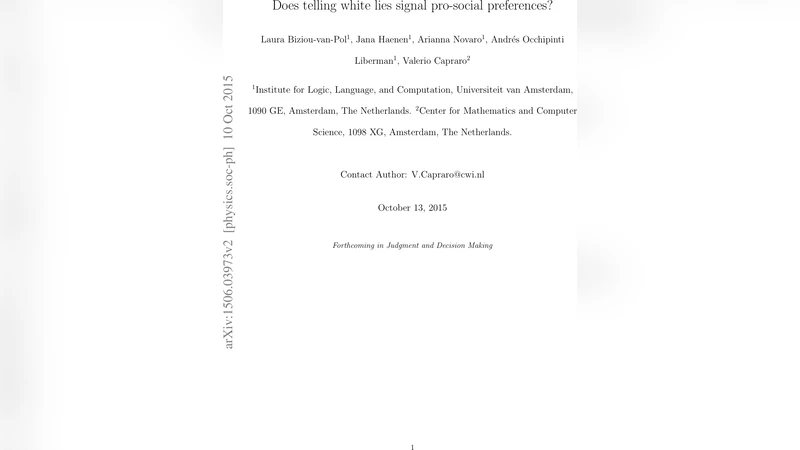 Does telling white lies signal pro-social preferences?