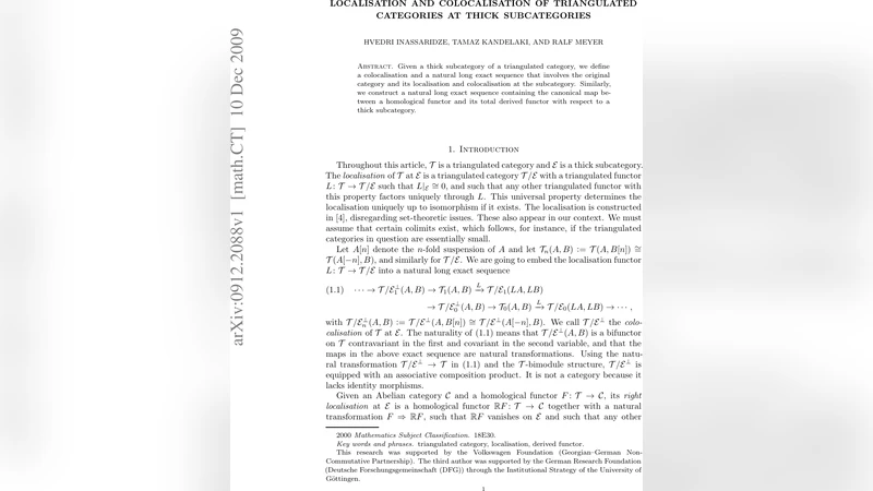 Localisation and colocalisation of triangulated categories at thick   subcategories