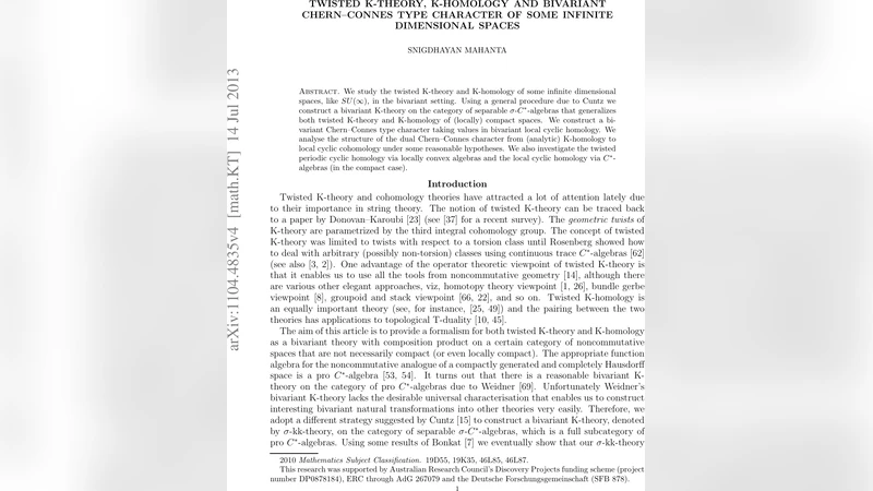 Twisted K-theory, K-homology and bivariant Chern-Connes type character   of some infinite dimensional spaces