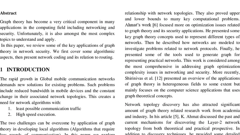 Graph Theory Applications in Network Security