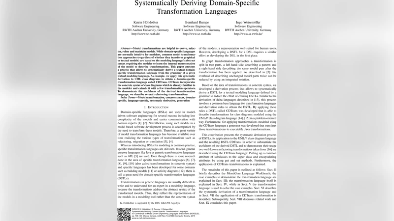 Systematically Deriving Domain-Specific Transformation Languages