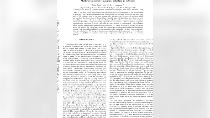 Multiway spectral community detection in networks