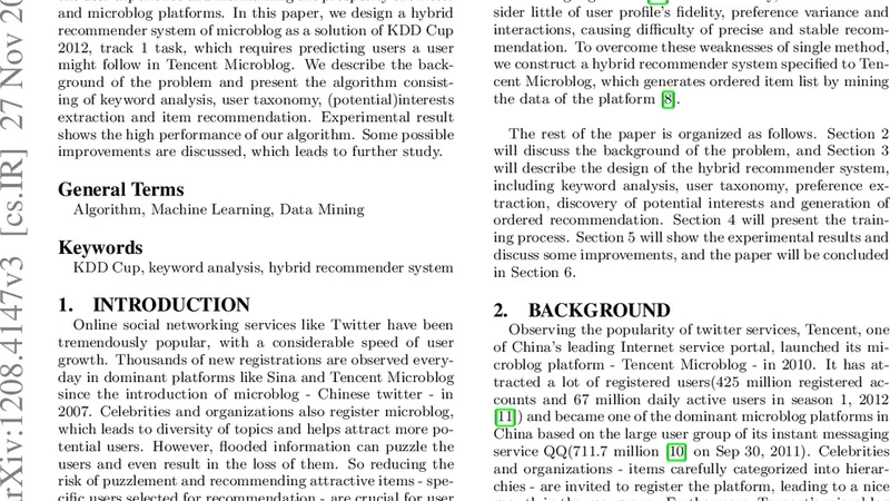 Generating ordered list of Recommended Items: a Hybrid Recommender   System of Microblog