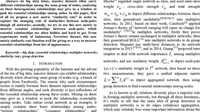 Mining Essential Relationships under Multiplex Networks