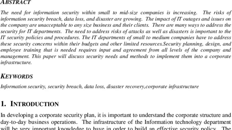 Non-profit Organizations Need to Address Security for Effective   Government Contacting