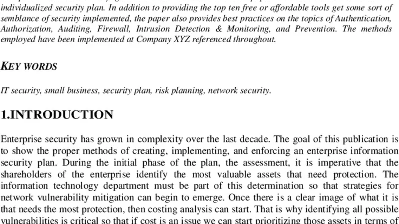 Complete Network Security Protection for SMEs within Limited Resources