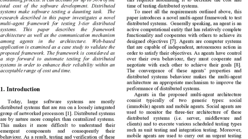 A Multi-Agent Framework for Testing Distributed Systems