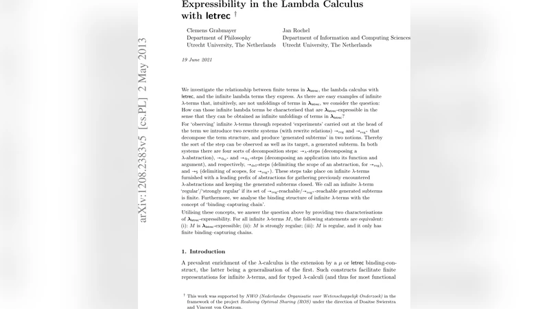 Expressibility in the Lambda Calculus with Letrec