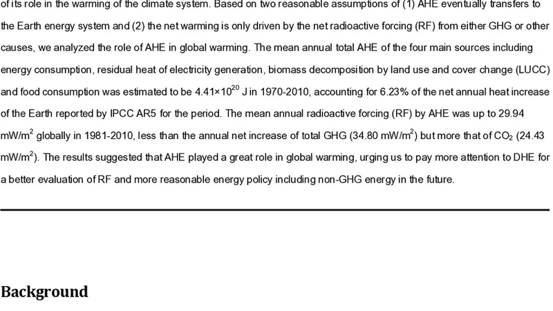 Role of anthropogenic direct heat emissions in global warming