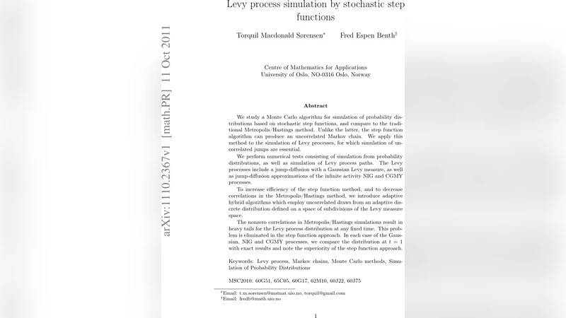 Levy process simulation by stochastic step functions