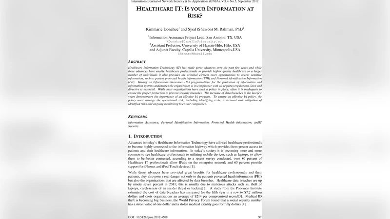 Healthcare IT: Is your Information at Risk?