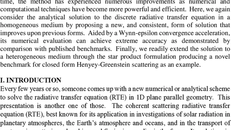 The Response Matrix Discrete Ordinates Solution to the 1D Radiative   Transfer Equation