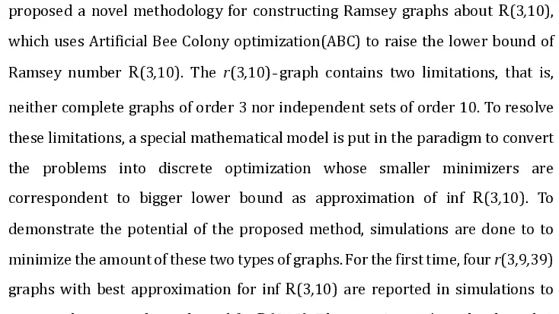 A Novel Paradigm for Calculating Ramsey Number via Artificial Bee Colony   Algorithm