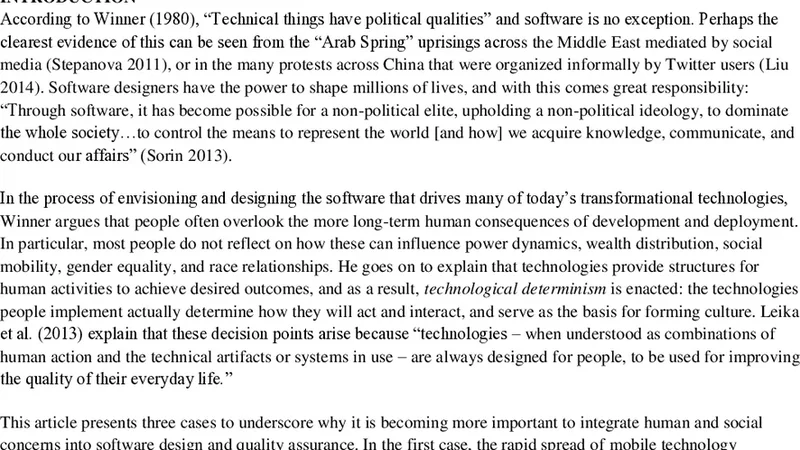 A Case-Based Look at Integrating Social Context into Software Quality