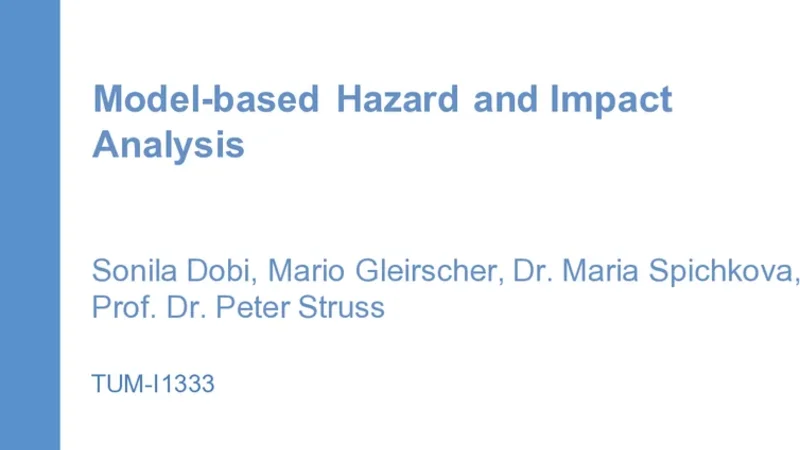 Model-based Hazard and Impact Analysis
