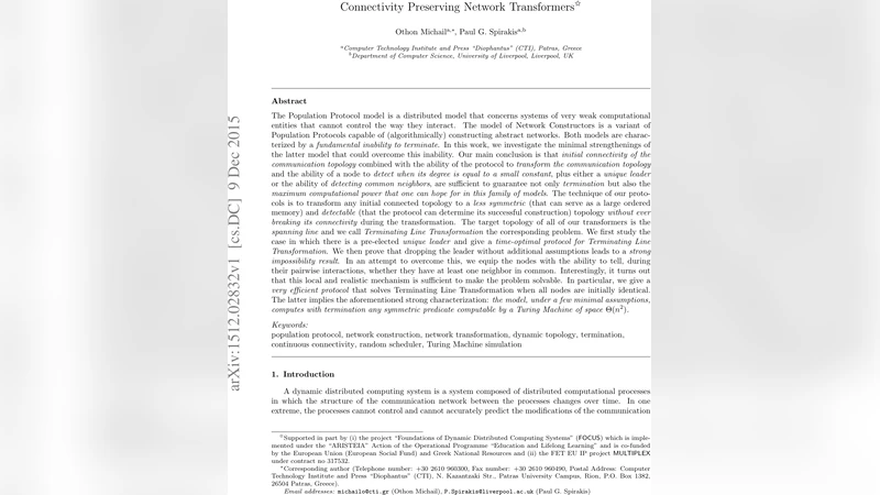 Connectivity Preserving Network Transformers