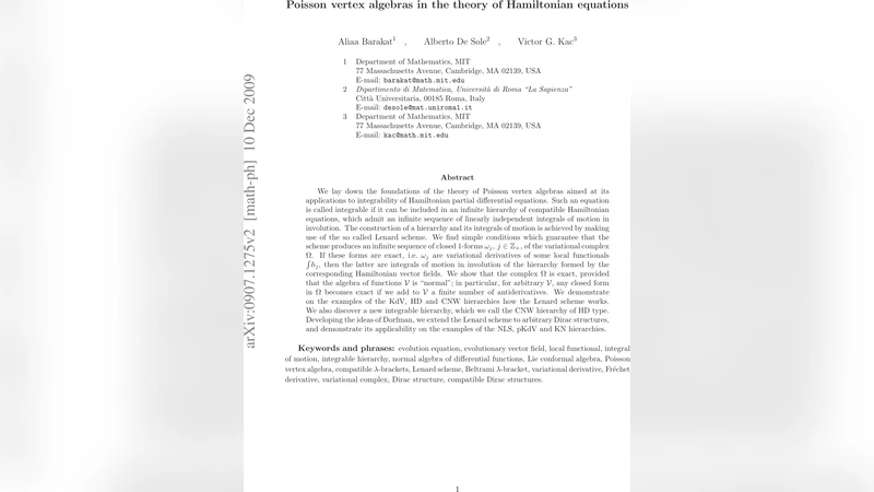 Poisson vertex algebras in the theory of Hamiltonian equations