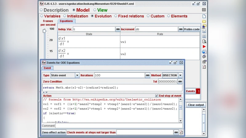 One-dimensional collision carts computer model and its design ideas for   productive experiential learning