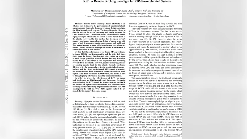 RFP: A Remote Fetching Paradigm for RDMA-Accelerated Systems