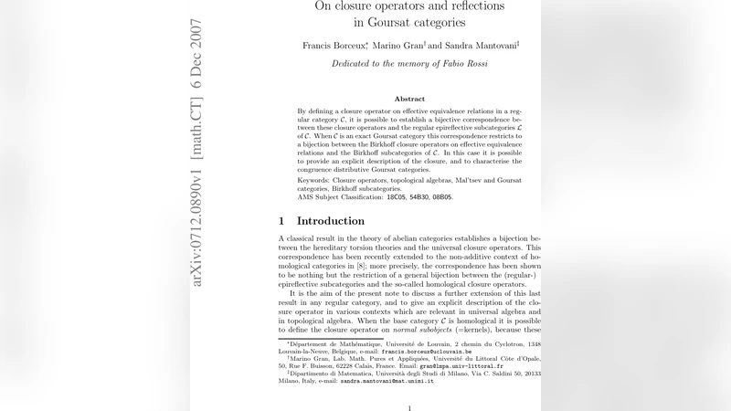 On closure operators and reflections in Goursat categories