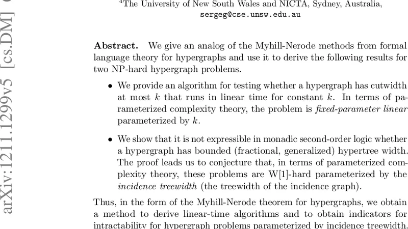 Myhill-Nerode methods for hypergraphs
