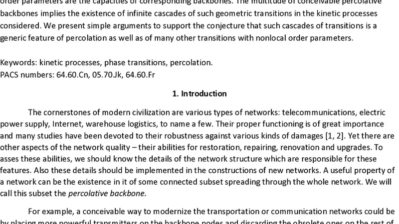 Exploring Percolative Landscapes: Infinite Cascades of Geometric Phase   Transitions