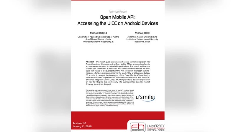 Open Mobile API: Accessing the UICC on Android Devices