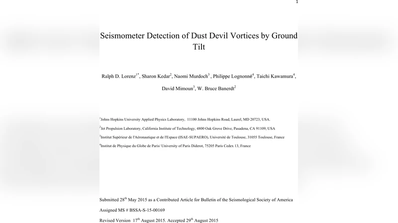 Seismometer Detection of Dust Devil Vortices by Ground Tilt