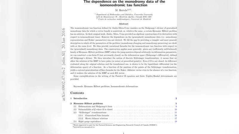 The dependence on the monodromy data of the isomonodromic tau function