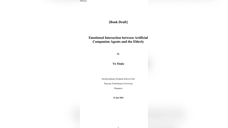 Emotional Interaction between Artificial Companion Agents and the   Elderly