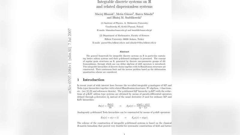 Integrable discrete systems on R and related dispersionless systems